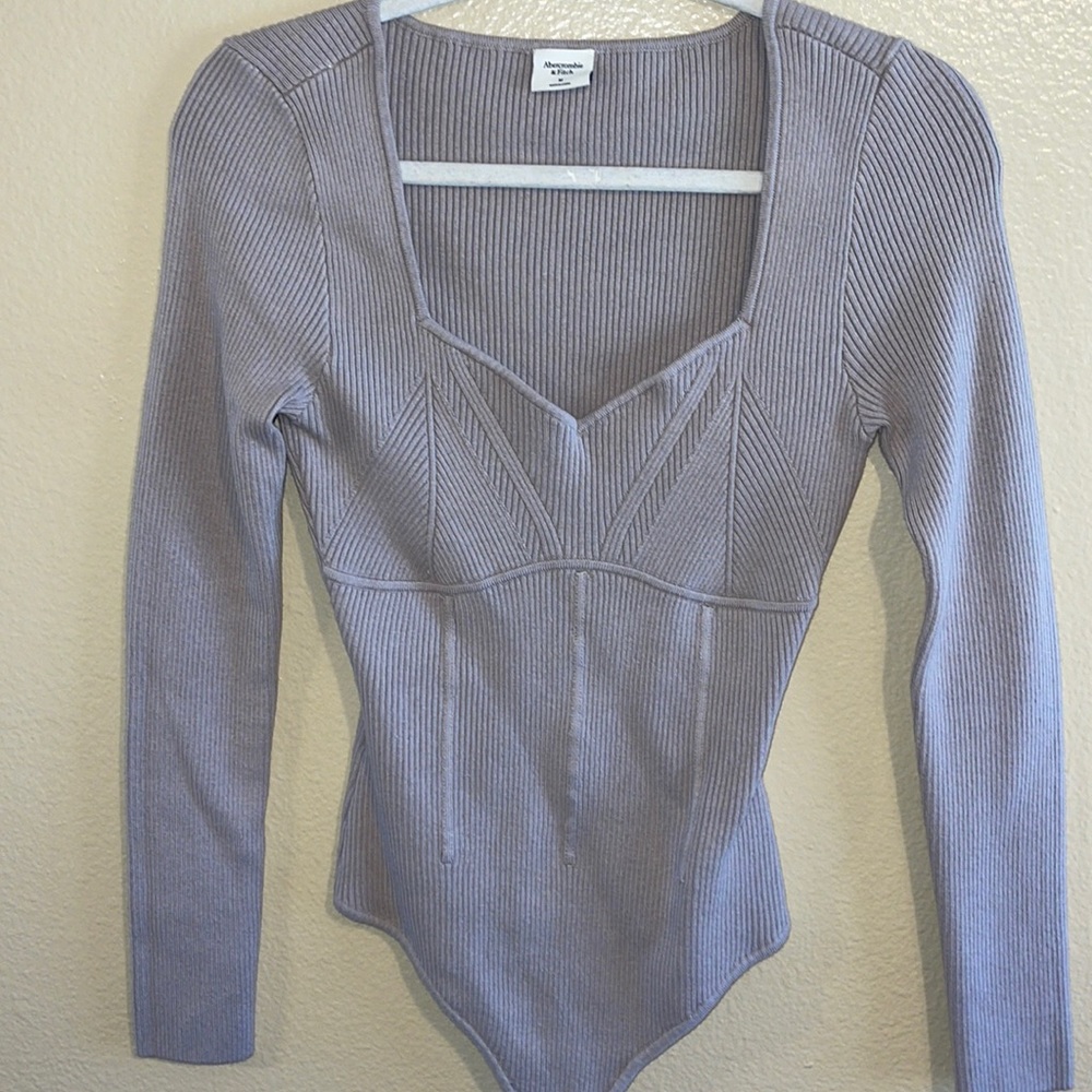 A&F taupe sweater bodysuit
